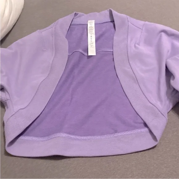 lululemon athletica lavender crop cardigan - Picture 2 of 3